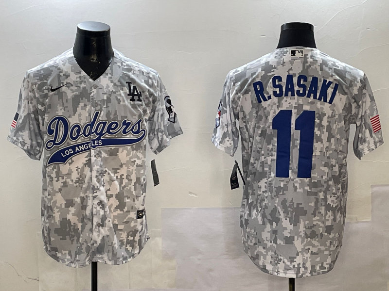Men Los Angeles Dodgers 11 R Sasaki camo 2025 MLB nike jersey style 3